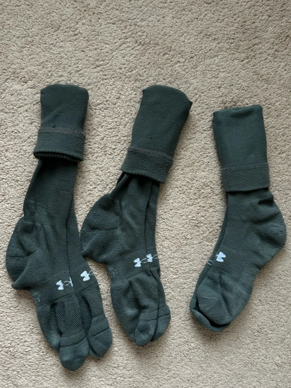 Set of 3 Under Armour Men's Tactical Boot Green Military Socks